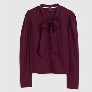 Madewell V-Neck Button-Front Top NWT